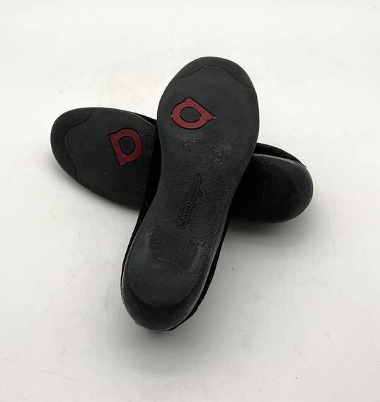 Salvatore Ferragamo Women's Size 7.5 Black Suede Stretch Microfiber Slip On Flats Shoes image number 8