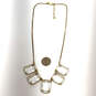 Designer J Crew Gold Tone Clear Crystal Stones Lobster Statement Necklace image number 3