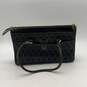 Dooney & Bourke Womens Black Blue Signature Print Double Top Handle Handbag image number 1