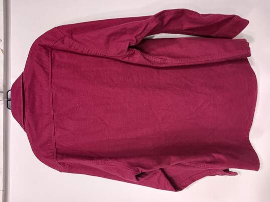 Men's Red Buttoned Long Sleeve Shirt Size XL image number 2