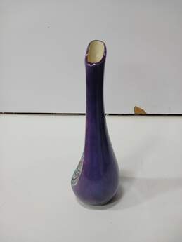 Vintage 1960's Purple Handmade Ceramic Vase by M. Moore alternative image