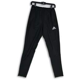 Adidas Womens Black Climacool Logo Elastic Waist Pull-On Sweatpants Size S