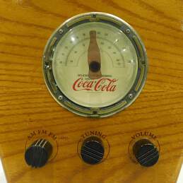 Vintage Coca Cola AM/FM Wood Case Light Up Radio alternative image