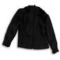 Womens Black Long Sleeve Pockets Hooded Full-Zip Jacket Size Medium image number 1