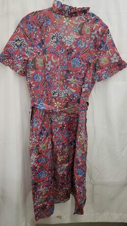 Long Short Sleeve Floral Talbots Dress Size 14 alternative image