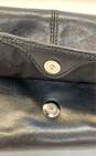 COACH Ashley Black Leather Flap Wristlet Wallet Clutch image number 3