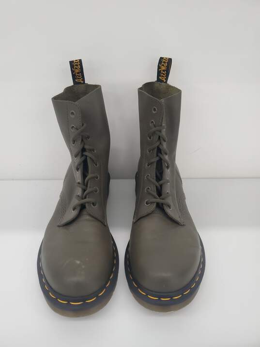 Men Dr. Martens 1460 Pascal Leather Boots Olive Green Size-11 image number 1