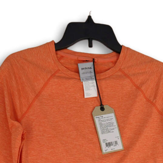 NWT Womens Orange Eileen Space Dye Long Sleeve Activewear Top Size Small image number 3