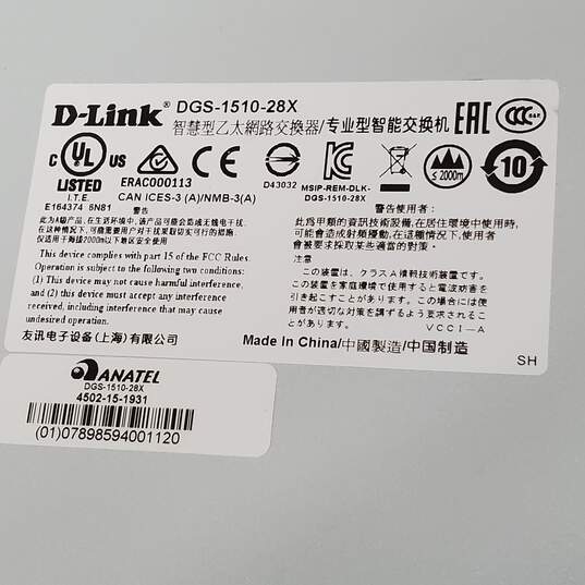 Untested D-Link DGS-1510-28X Network Switch Gigabit Pro #3 w/o Cables for P/R image number 2