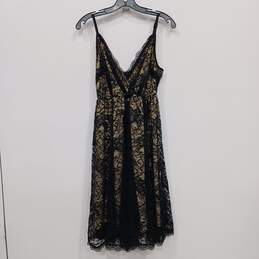 Torrid Women's Black/Nude Sleeveless Skater Dress Size 1 NWT