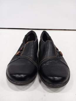 Women's Clarks Evianna Black Leather Loafers Size 10 alternative image