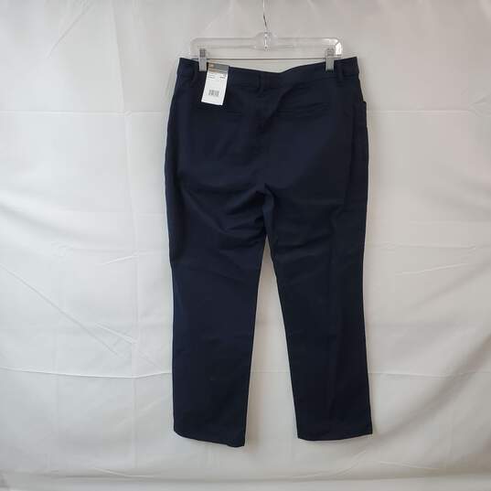 Lee Navy Blue Relaxed Fit Mid Rise Straight Leg Pant WM Size 14 Short NWT image number 2