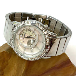 Designer Fossil ES-1962 Silver-Tone Stainless Steel Round Analog Wristwatch