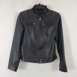 Hugo Buscati Women's Black Leather Jacket SZ XS