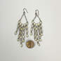 Designer Lucky Brand Silver-Tone Crystal Cut Stone Dangle Earrings image number 2