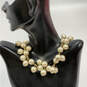 Designer J. Crew Gold-Tone Chain Faux Pearl Classic Statement Necklace image number 1
