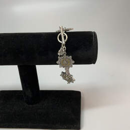 Designer Lucky Brand Silver-Tone Mandala Classic Flower Chain Bracelet