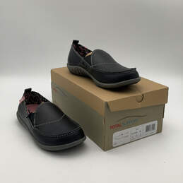 NIB Womens Siesta Black Leather Round Toe Slip-On Loafer Shoes Size 9 alternative image