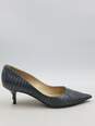Authentic Jimmy Choo Gray Snakeskin Pumps W 6 image number 1