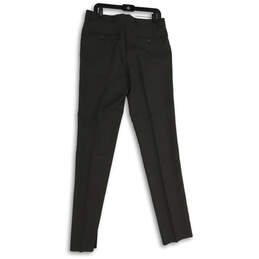 Mens Gray Flat Front Slash Pocket Stretch Straight Leg Dress Pants Size 32W alternative image