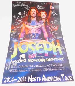 Joseph and the Amazing Technicolor Dreamcoat Cast Signed Poster 2014 through 15 N American Tour alternative image