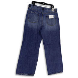 NWT Womens Blue Denim Medium Wash Distressed Wide Leg Jeans Size 32x30 alternative image