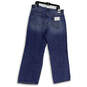 NWT Womens Blue Denim Medium Wash Distressed Wide Leg Jeans Size 32x30 image number 2