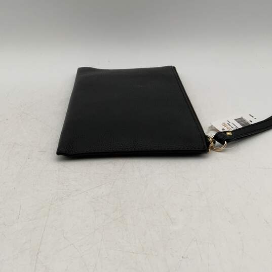 NWT Michael Kors Womens Black Gold Zipper Makeup Wristlet Wallet Clutch image number 4