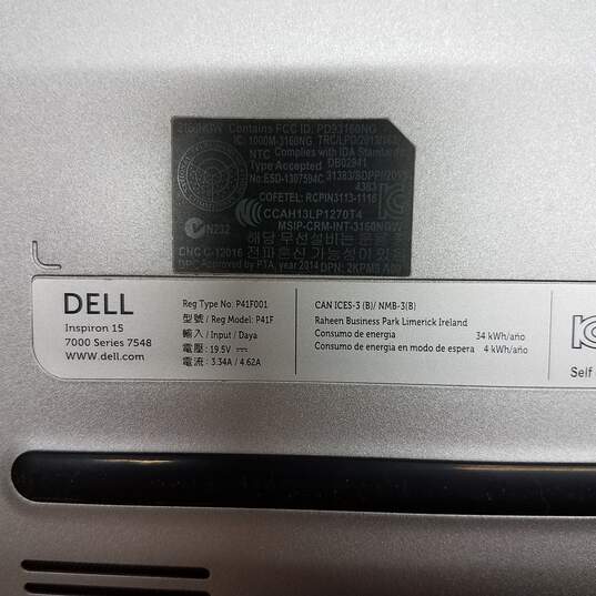 DELL Inspiron 7548 15in Laptop Intel i7-5500U CPU 8GB RAM NO HDD image number 7