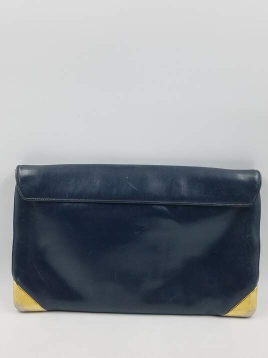 Authentic Christian Dior Navy Convertible Clutch image number 2