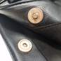 Elizabeth & James Black Faux Leather Pleated Pocket Tote Bag image number 3