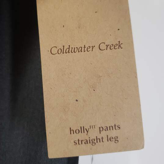 NWT Womens Pleated Front Holly Fit Straight Leg Dress Pants Size 12 image number 6