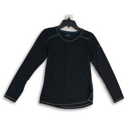 Columbia Womens Black Round Neck Long Sleeve Pullover T-Shirt Size XS