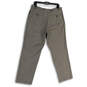 Mens Gray Check Flat Front Slash Pockets Straight Leg Dress Pants Size 36/30 image number 2