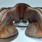 Rossi Caruso Chestnut English Leather Riding Saddle image number 2