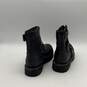 Harley-Davidson Mens Stealth Carbon Black Leather Front Zip Biker Boots Size 8.5 image number 2