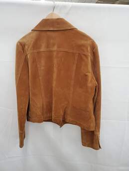 Women Live A Little Leather Jacket Cowgirl Style Size-L used alternative image