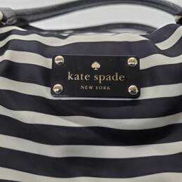 Kate Spade Black and White Striped Nylon Diaper Bag alternative image