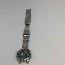 Designer Invicta 1012 Silver-Tone Chronograph Round Dial Analog Wristwatch