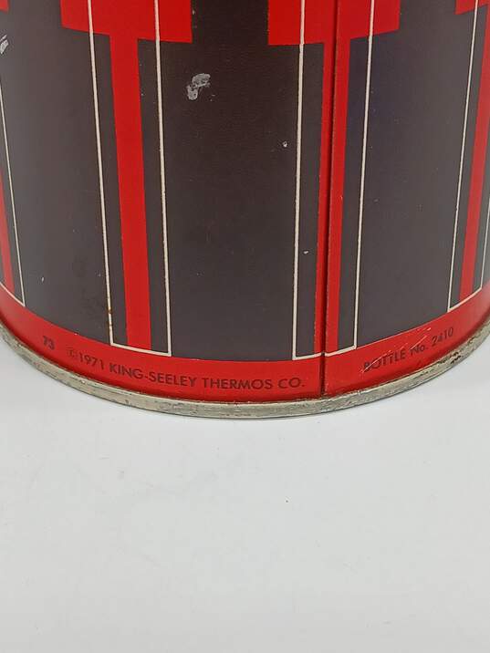 Vintage Thermos Red and Black Drink Container w/Cup Lid image number 3