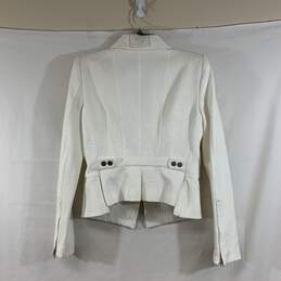 Women's White BCBGMaxAzria Moto Jacket, Sz. M alternative image