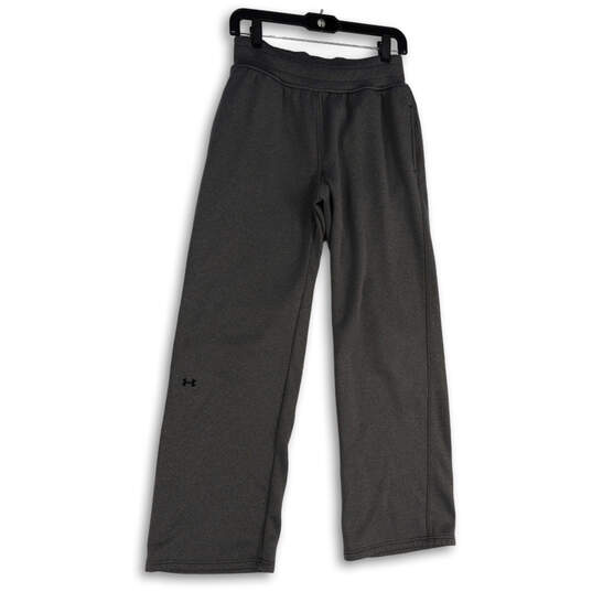 Womens Gray Elastic Waist Pull-On Pockets Straight Leg Sweatpants Size S image number 1