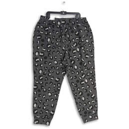Womens Gray Spotted Elastic Waist Slash Pocket Jogger Pants Size 18/20 alternative image