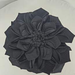 Fennco Black Floral Pillow