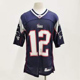 Reebok Men's New England Patriots Brady #12 Navy Jersey Sz. M
