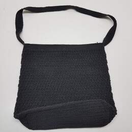 Liz Claiborne Black Crochet Sak Tote Shoulder Bag alternative image