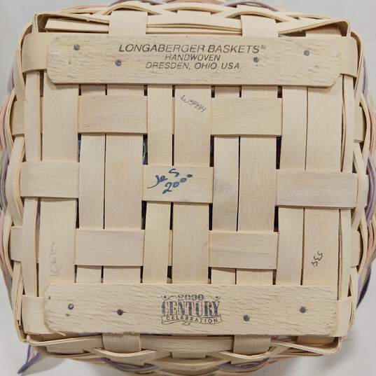 2PC Longaberger Hand Woven Basket Bundle image number 7