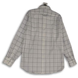 Mens White Gray Check Long Sleeve Collared Button-Up Shirt Size 16.5/34 alternative image