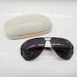 Stella McCartney Gunmetal/Black Aviators Blue Lens Sunglasses AUTHENTICATED image number 1
