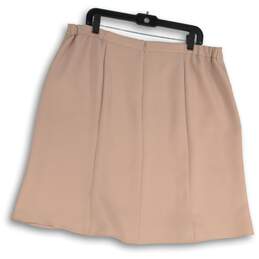 Talbots Womens Pink Flat Front Back Zip Short A-Line Skirt Size 16 alternative image